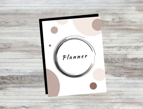 Undated Circles Planner Daily Weekly Monthly Printable PDF