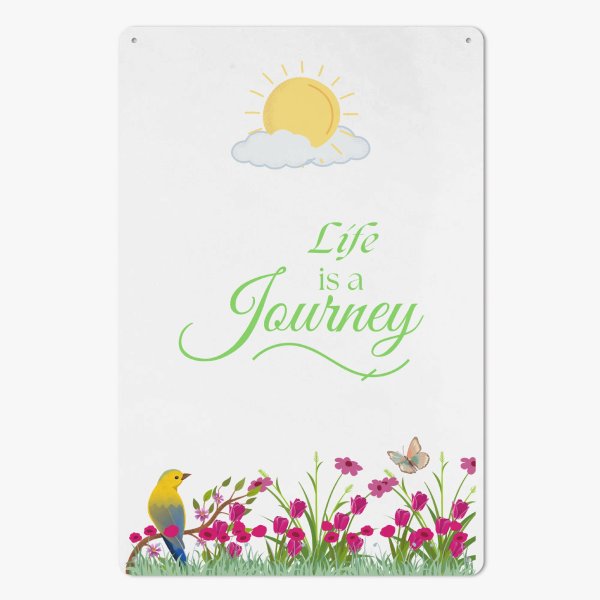 Life Is A Journey Metal Tin Sign - Image 2