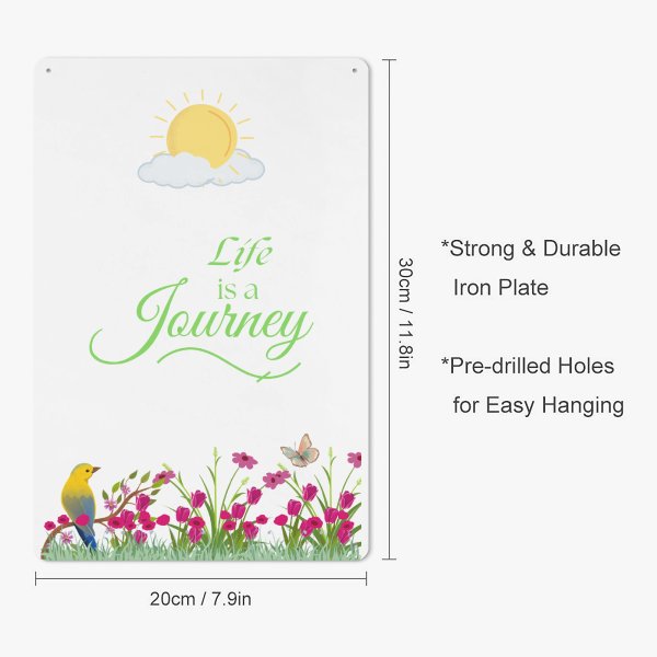 Life Is A Journey Metal Tin Sign - Image 3